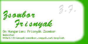 zsombor frisnyak business card