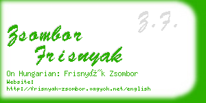 zsombor frisnyak business card